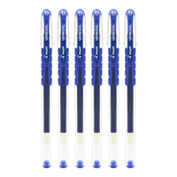 百乐（PILOT）WINGEL滑力筆BL-WG-5透明中性笔 小用滑力彩色顺滑水0.5mm 蓝色【6支装】 0.5mm