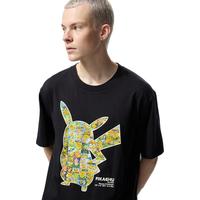 优衣库 男装/男女同款亲子UT Pokémon印花短袖T恤宝可梦皮卡丘475742 09 黑色