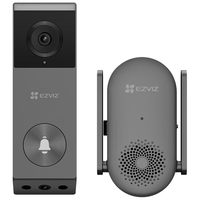 萤石EP3X灰色可视门铃双摄+64G监控卡 300万像素+200万像素 双摄像头家用监控 智能门铃摄像机 