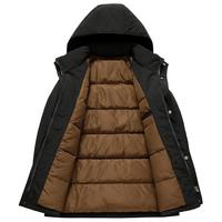 雪中飞 SNOWFLYING 羽绒服男中长款连帽加绒加厚保暖外套