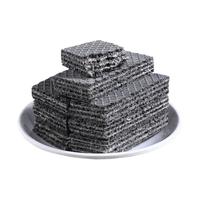 卡豪佳 无蔗糖五黑威化饼干208g粗粮无糖精黑芝麻能量蛋白棒代餐饱腹零食