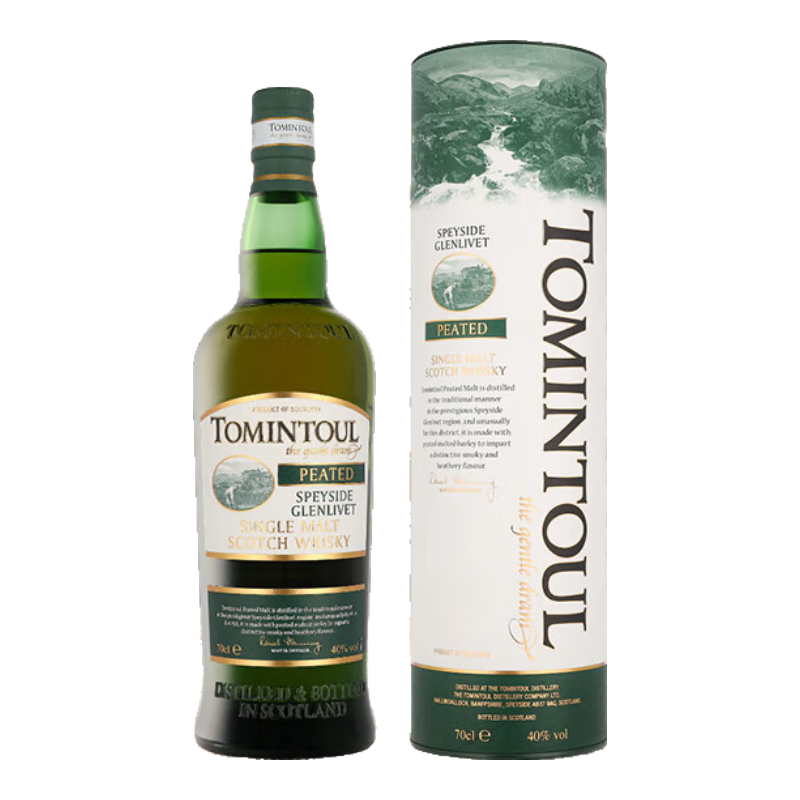 TOMINTOUL托明多重泥煤TOMINTOUL英国苏格兰单一麦芽威士忌酒洋酒700ml 700ml