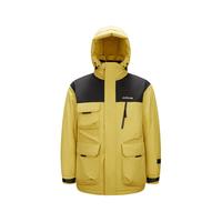 森马 防护外套|中国国家地理系列羽绒男2024冬四防鹅绒服109724113115 黑黄色调00393