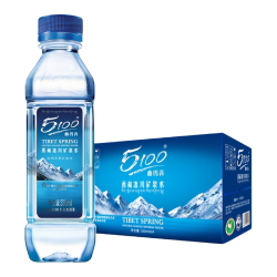 5100 西藏冰川矿泉水500ml*24瓶 整箱 刘涛同款高端弱碱性饮用水