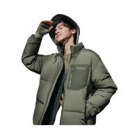 波司登冬季羽绒服男90绒加厚立领时尚百搭户外露营外套B30145213 胡椒绿 175/92A