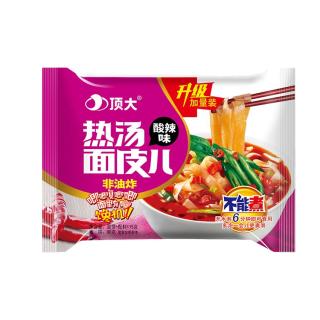 顶大面皮麻酱凉皮量贩装三口味连包方便食品泡面干拌面皮速食袋装