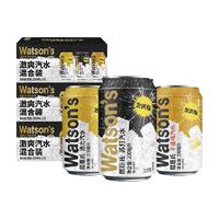 watsons 屈臣氏 迷你苏打200ml*8罐*3箱原味12汤力6莫吉托6