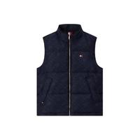TOMMY HILFIGER【龙年系列】 24早春男女暗纹提花鸭绒保暖立领羽绒背心34728