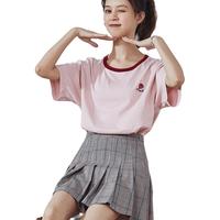 唐狮 TONLION夏季半袖上衣女装韩版宽松百搭休闲潮条纹衣服