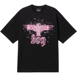 BOY LONDON 23秋季款上衣烫钻粉老鹰T恤N01003