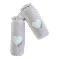 巢极佳品 冬季保暖套袖 长款防护袖套成人防污袖套工作防脏袖头灰色 保暖防脏套袖-爱心灰色1双