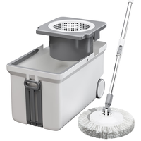 百家好世 旋转拖把2024款免手洗家用懒人拖地神器一拖净墩布拖布桶 2布