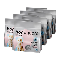 Honeycare 好命家木薯猫砂混合钠基矿石猫砂膨润土 不易粘底易结团 好命天生 木薯矿石混合猫砂2.4kg*8包