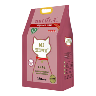 AATURELIVE N1爱宠爱猫 甄红茶豆腐猫砂3.7kg升级1.5mm小颗粒结团紧实可冲厕所