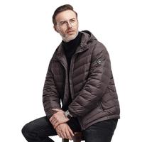 鸭鸭中老年轻薄羽绒服男2024年冬季短款商务爸爸装轻便外套