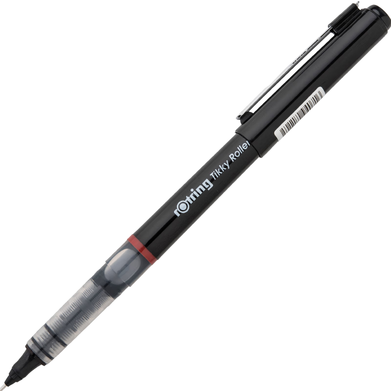 红环（rOtring）中性圆珠笔0.7mm德国品质 高颜值签字笔黑色 走珠笔针管头系列黑色装