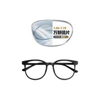  潮库 防蓝光 近视眼镜  万新1.67防蓝光镜片0-1000度 55001砂黑
