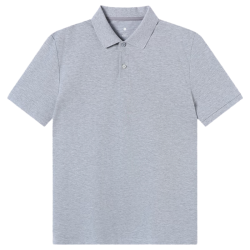 京东京造 polo衫男短袖男士t恤夏季衣服男装礼物浅花灰2XL