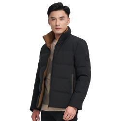 才子 男士羽绒服轻商务经典系列90%绒含量石墨烯蓄热立领防风保暖外套 黑色 2XL (180/96A)