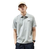 唐狮 TONLIONpolo衫男短袖男士polo衫短袖夏季男左胸小标短袖Polo 浅花灰