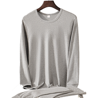 【100%纯棉5A抑菌】打底衫男士秋冬保暖内衣男士秋衣男上衣