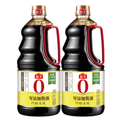 海天 酱油 1.54kg*2瓶 零添加特级生抽