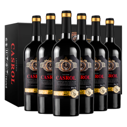 CASROL LEGEND 卡露传奇法国进口红酒稀缺16度鲁西荣干红葡萄酒750ml*6瓶整箱礼盒
