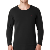 七匹狼 保暖内衣男加绒加厚打底棉上衣锁温保暖上衣男 深麻灰 XL