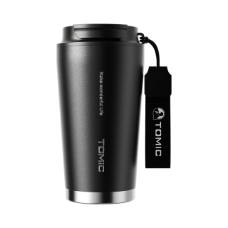 PLUS会员：特美刻 长效保温 保温杯 杯套  复古黑+500ml