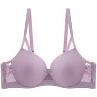 爱慕内衣女蕾丝美背聚拢承托光面薄款文胸胸罩 CHICCITY系列AM115671香芋紫B80