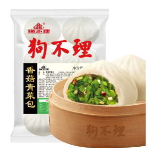 狗不理包子 素包香菇青菜640g (80*8个)包子小笼包 速食早餐半成品  【饮食】8个香菇青菜包640g
