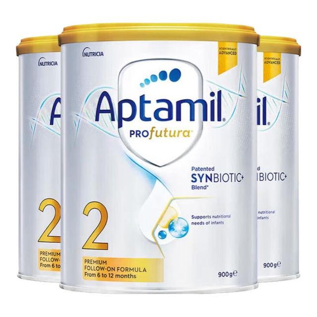 Aptamil 爱他美 澳洲白金版 婴幼儿配方奶粉 2段 900g 3罐