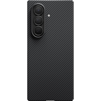 PITAKA适用三星zfold7手机壳w26手机壳磁吸折叠凯夫拉芳纶纤维超轻薄亲肤防滑抗指纹手机保护套商务 黑灰