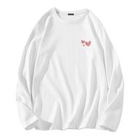 LBP真维斯白色打底衫女宽松纯棉上衣2025秋季女士好看长袖t恤