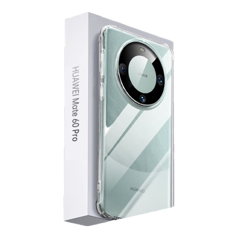 形物 适用华为mate60pro手机壳 huawei Mate60pro+保护套四角防摔镜头全包超薄男女款-透明