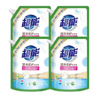 超能 Super 超能 洁净柔护洗衣液 1kg*4袋 自然香型