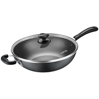 SUPOR 苏泊尔 EC34SP04 炒锅(34cm、不粘、有涂层、铝合金、黑色、有耳)