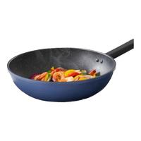 九阳（Joyoung）炒锅  炒菜锅不粘锅平底煎锅电磁炉燃气明火通用烹饪锅具不粘炒锅 高颜轻量化-卡宴蓝 30cm