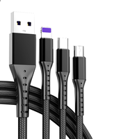 BZBC数据线三合一充电线5A快充充电器线适用于苹果14iPhone13小米华为Type-c安卓多功能一拖三车载多用