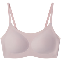 ubras无尺码云感托吊带背心文胸女士内衣女无钢圈胸罩燕麦奶常规版 常规版/100-130斤/A-C杯