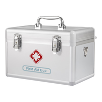 Vilscijon 维简 医药箱家用急救箱出诊箱医疗收纳箱带锁铝合金家庭药箱12英寸多层箱子 3311