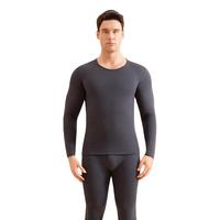 都市丽人保暖内衣羊绒蚕丝男女款无痕发热修身打底套装秋冬季新 灰色(男) XL