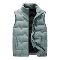 吉普JEEP羽绒服男2022年秋冬灰鸭绒轻薄立领保暖坎肩背心马甲男 黑色 2XL(145斤-160斤)