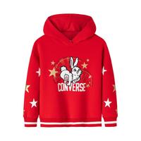 converse 匡威运动休闲儿童连帽卫衣童装红色新年卫衣拜年服