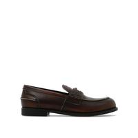 MIU MIU 缪缪 MiuMiu）女士乐福鞋透气舒适轻便软底棕色圆头平跟皮质商务通勤皮鞋