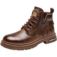 意尔康马丁靴男鞋2025新款爆款秋冬季加绒棉英伦风厚底短靴子男士