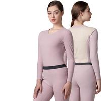 宝派精品保暖内衣套装男女士德绒打底绒圆领秋衣秋裤耐寒内搭内穿 羊绒暖护贴升级版女藕色 XL