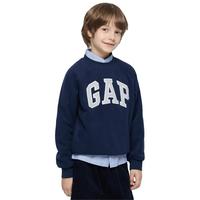 Gap 男女童2025秋季款logo仿羊羔绒卫衣829303