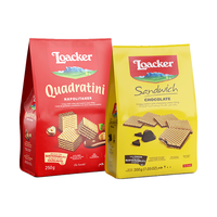 loacker莱家意大利威化饼干巧克力夹心儿童休闲小零食2袋装