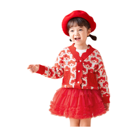 巴拉巴拉童装女童毛衣儿童针织衫小童宝宝开衫新年衣服潮